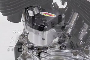 Magneto assembly includes Joe Hunt magneto head, shaft and fixed mount base. Assembly is for use on Sportster and Side Valve models. Magneto can be advanced or retarded manually to a fixed position. http://goo.gl/uJBrbw | V-Twin Manufacturing