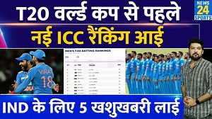 126K views · 2.1K reactions | #t20worldcup2024 #teamindia #iccranking #cricket #news24sports BREAKING : T20 World Cup से पहले नई ICC Ranking आई, Team India के लिए 5-5 खुशखबरी लाई! | News24 Sports | Facebook
