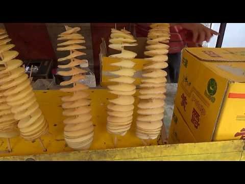 Japanese Street Food - How to make Round and Round Potatoes