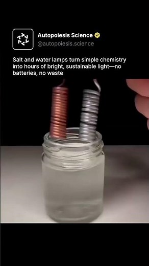 Salt and water lamps then simple chemistry into hours of bright, sustainable light—no batteries