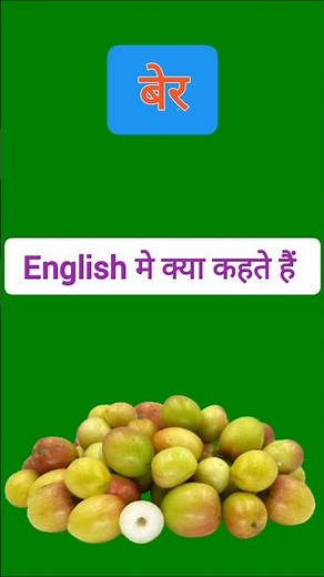 Ber ko english me kya kahte hai #ber