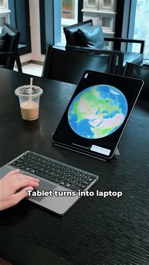 Tablet turns into laptop. #ipad #office #keyboard