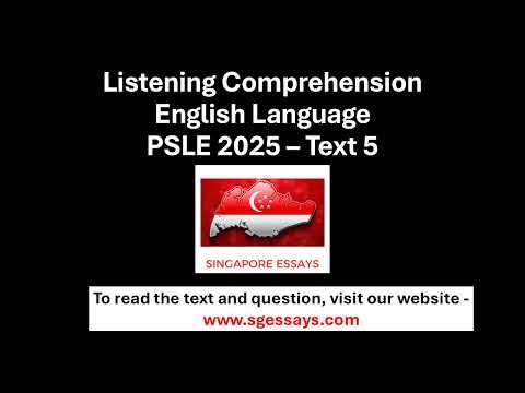 2025 PSLE English Language - Text 5