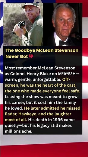The Goodbye McLean Stevenson Never Got 💔 #shorts