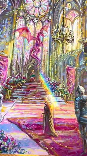 A portal to a medieval land 🏰 in my #sketchbook .#art #medieval #fantasy #dragon #gouache #painting