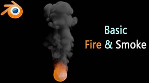 Basic tutorial - How to make smoke and fire in Blender #oe268