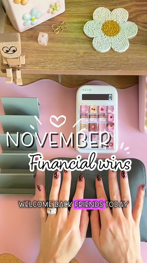 Let’s go over Novembers Financial Wins 🫶🏻 #financialfreedom #budget #cashstuffing #savingschallenge #moneytok