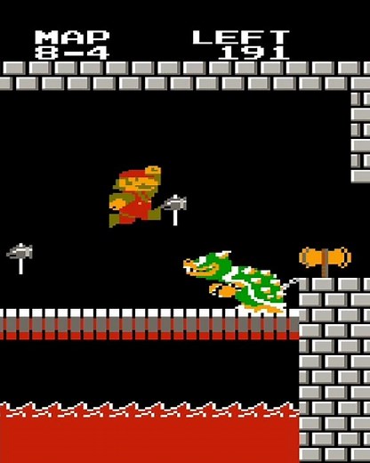 Super Mario Bros NES World 8-4 Walkthrough | Bowser Defeated #nintendo #games
