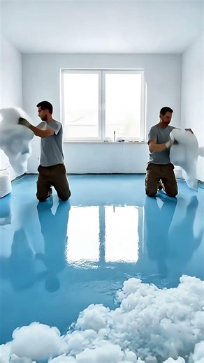 We Built a Cloud Floor You Can Walk On ☁️☁️#shorts #short