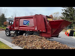 Perinton DPW Leaf Collection - International Heil Rear Loader Garbage Truck + More!