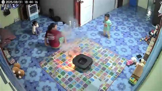 Electric grill explodes as grandmother prepares to cook dinner for children