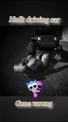 hulk driving car gone wrong #indianbikedriving3d #trollface #edit