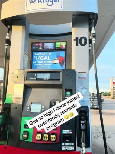 Gas so high I done joined everybody rewards program 🤣 #fyp #rewards #gas #prices #texas #viral