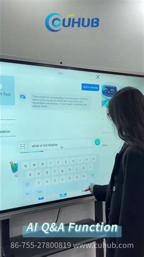 AI is redefining collaboration on smart board.#cuhub #interactivedisplay #whiteboard #factory