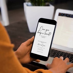 Digital Engagement Party Invitation Template, Surprise Engagement Party Invitation, Minimalist Engagement Party Invite, Surprise Proposal - Etsy