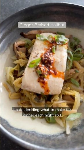 Stop Starting Dinner From Zero | Ginger-Braised Halibut with Cabbage and Shiitake Mushrooms