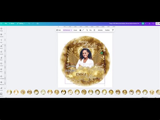 20 in Loving Memory Pin Button Template, Black & Dark Grey Memorial RIP Photo Badge Png,funeral Favor Canva Editable Digital Design Bundle - Etsy