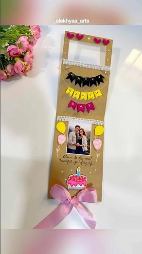 Diy Easy birthday card idea 🎀