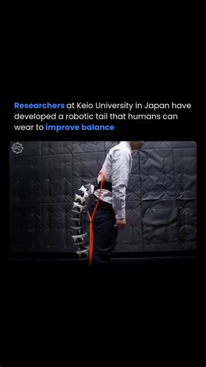 Your AI Start on Instagram: "Researchers at Keio University have developed a wearable robotic tail designed to enhance human balance. This innovative device assists movement and stability, offering potential applications in mobility support and physical rehabilitation. By combining biomechanics with robotics, such technology demonstrates how human augmentation can improve everyday activities, making movement safer and more efficient. Source: CTO ROBOTICS Media Follow @youraistart for more like t