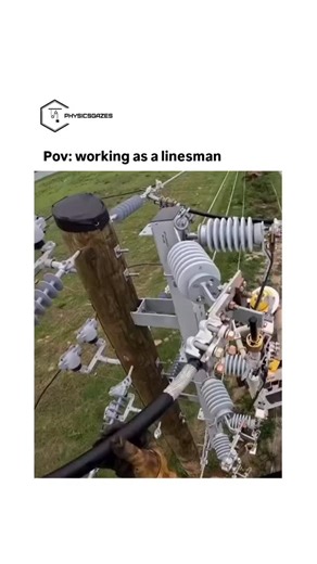 Physicsgazes on Instagram: "A linesman, also known as a lineworker or powerline technician, is a skilled tradesperson who installs, maintains, and repairs high-voltage power lines that carry electricity from power plants to homes and businesses. These workers often operate at great heights on transmission towers or utility poles and handle powerful electrical currents, making their job both physically demanding and dangerous. They use specialized safety equipment and tools to work on live or de-