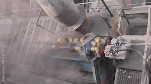 Modern metallurgical plant. Industrial interior. Metal production process in a metallurgical factory. Modern equipment at a metallurgical plant