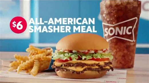 Sonic Drive-In All-American Smasher Meal TV Spot, 'The Burger Food Chain: $6'