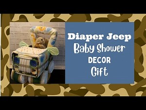 Diaper Jeep Baby Shower Decor Gift