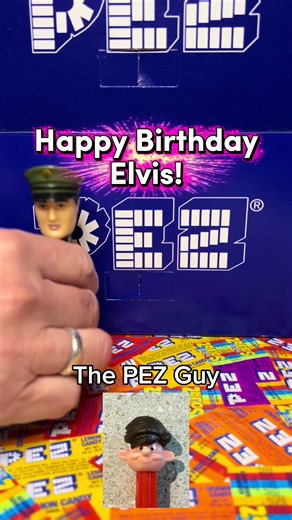 I love these Elvis PEZ dispensers from 2007 depicting Elvis at different times in his career. Happy Birthday Elvis! #PEZ #pezcollector #toys #elvispresley