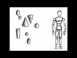 How to draw the simplified human figure