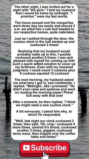 The Talented Cuckoo #joke #humor #shorts #funny #marriage #late #nightout #comedy #laugh #viral