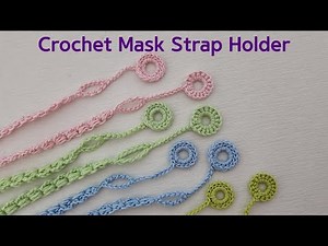 코바늘 마스크끈 11탄/부자재 필요없는 동글이 마스크스트랩 Crochet mask strap holder ,necklace