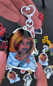 Bride of Chucky Mirrored Keychain - Etsy
