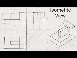 How to convert Orthographic to Isometric View //Engg. Drawing //Engg. Graphics