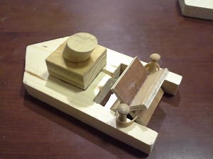 Wooden Paddle Wheel Boat Assembly
