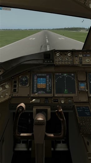Smooth Landing from the Cockpit! ✨✈️ #aviation #airplane #simulator #shortvideo #shorts