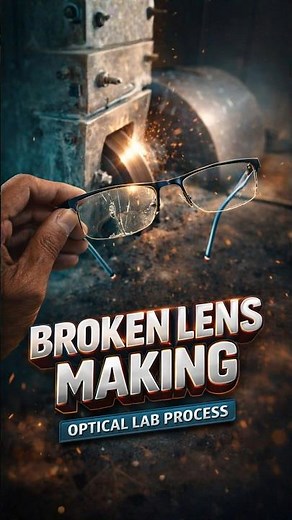 How To Replace Broken Lens In Half Frame | Half Frame Broken Lens Making Process