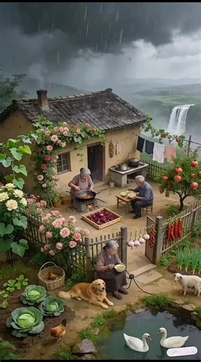 NatureSerenity on Instagram: "A little house, a lot of peace 🍃🌸 Rain outside, warmth inside, love everywhere 🤍 #villagelife #simpleliving #cozylife #peacefulvibes #ruralvibes slowliving aestheticreels naturelovers rainyvibes wholesomelife cottagecore healingvibes oldtimes reelsinstagram reelsviral reelitfeelit explorepage instagood dailyvibes calmlife lifequotes"