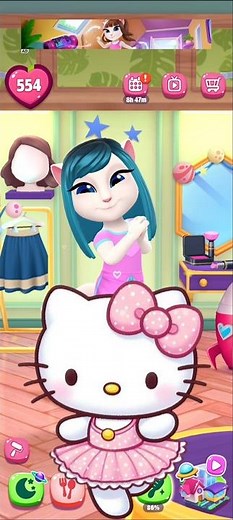 🥰 SANRIO HELLO KITTY! My Talking Angela 2 #sanrio #hellokitty #angela #shorts #moneytree