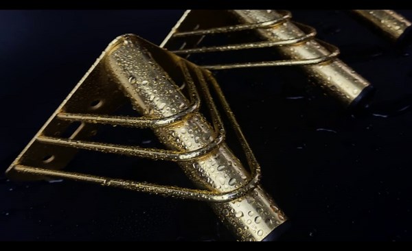 5 Inch Shiny Gold Furniture Legs, Metal Set of 4 for Couch, Cabinet, Sofa, Ottoman, Table, Night Stand and Dresser - DIY Replacement