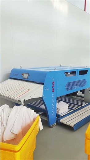 CLM Towel Folder: No Pre-Sorting, Automatic Measuring & Folding