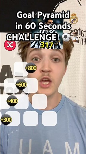 Great Pyramid of GOALS in 60 seconds challenge ⚽️ #shorts