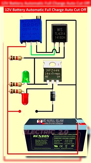 5.4K views · 52 reactions | Auto Cut OFF Circuit for 12V Battery Charger | 12V Battery Overcharge Protection Circuit #fblifestyle | Electric 2.0 | Facebook