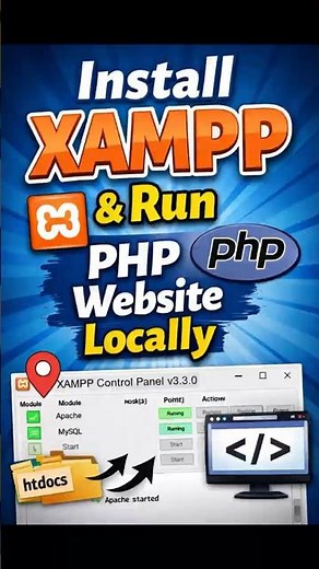 How to Install XAMPP #techtech #windows #shortvideo #shorts #short