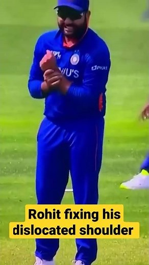Rohit fixing his dislocated shoulder😯😯 #short #shorts