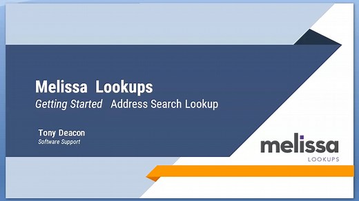 Getting Started with Melissa's Address Search Tool