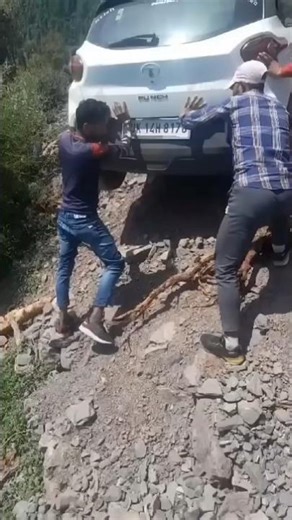 Pushing a STUCK Car Goes INSTANTLY Wrong! (Must See)