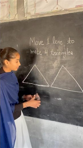 Move 1 line to make 4 triangles #shorts #ytshorts #trending #trendingshorts #short #yt #video