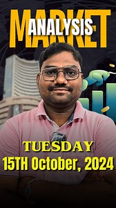 64K views · 1.2K reactions | Market Analysis for 15th of October 2024. . . . #stockmarket #indianstockmarket #nifty50 #banknifty #sensex #stocktrading #tradingtips #technicalanalysis #stockmarketnews #markettrends | Option Guru Stock Market | Facebook