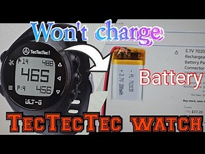 Tectectec golf distance range finder watch battery replacement won't charge 😑
