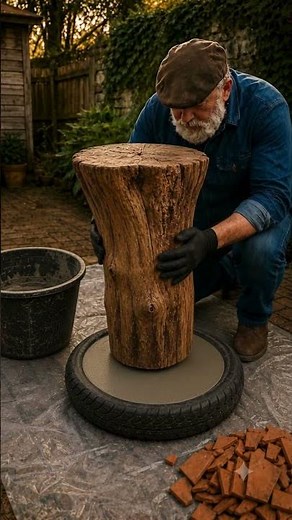 From Old Tire & Tiles to Luxury Heart Mosaic Garden Table – Grandpa DIY